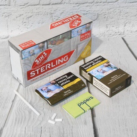 Sterling-Rolling-Tobacco-3-in-1-box-6x30g-Buy-Duty-Free-Tobacco-1.jpg Sterling Hand Rolling Tobacco – 30g Pouch